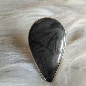 Picasso Jasper Silver Plated Gemstone Ring
